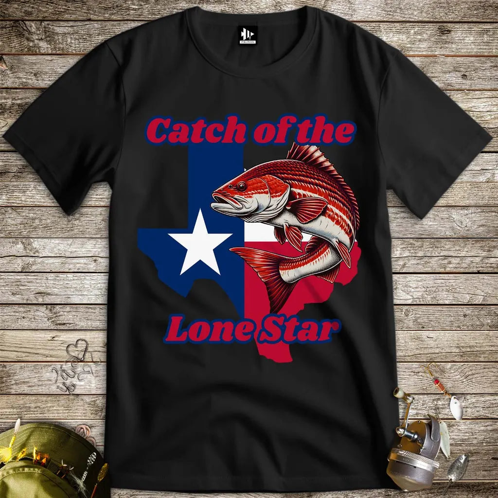 Catch of the Lone Star Tee Black T-Shirt