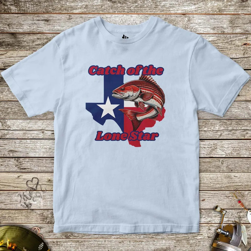 Catch of the Lone Star Tee for Kids Light Blue Kids T-Shirt