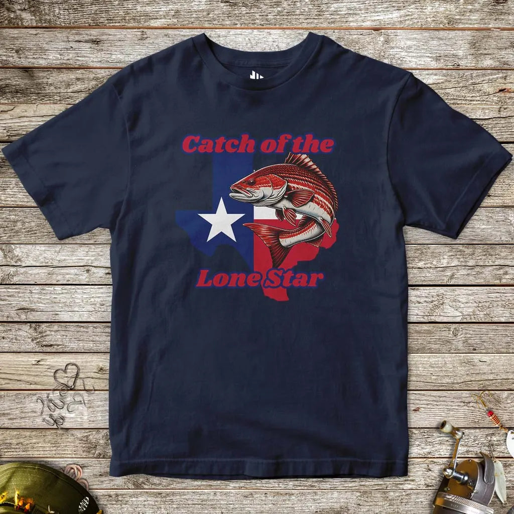 Catch of the Lone Star Tee for Kids Navy Kids T-Shirt