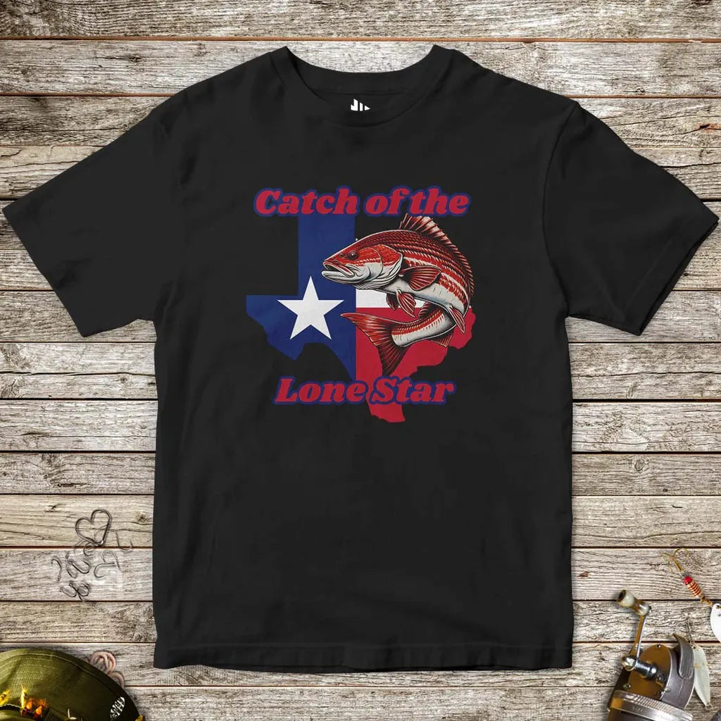 Catch of the Lone Star Tee for Kids Black Kids T-Shirt
