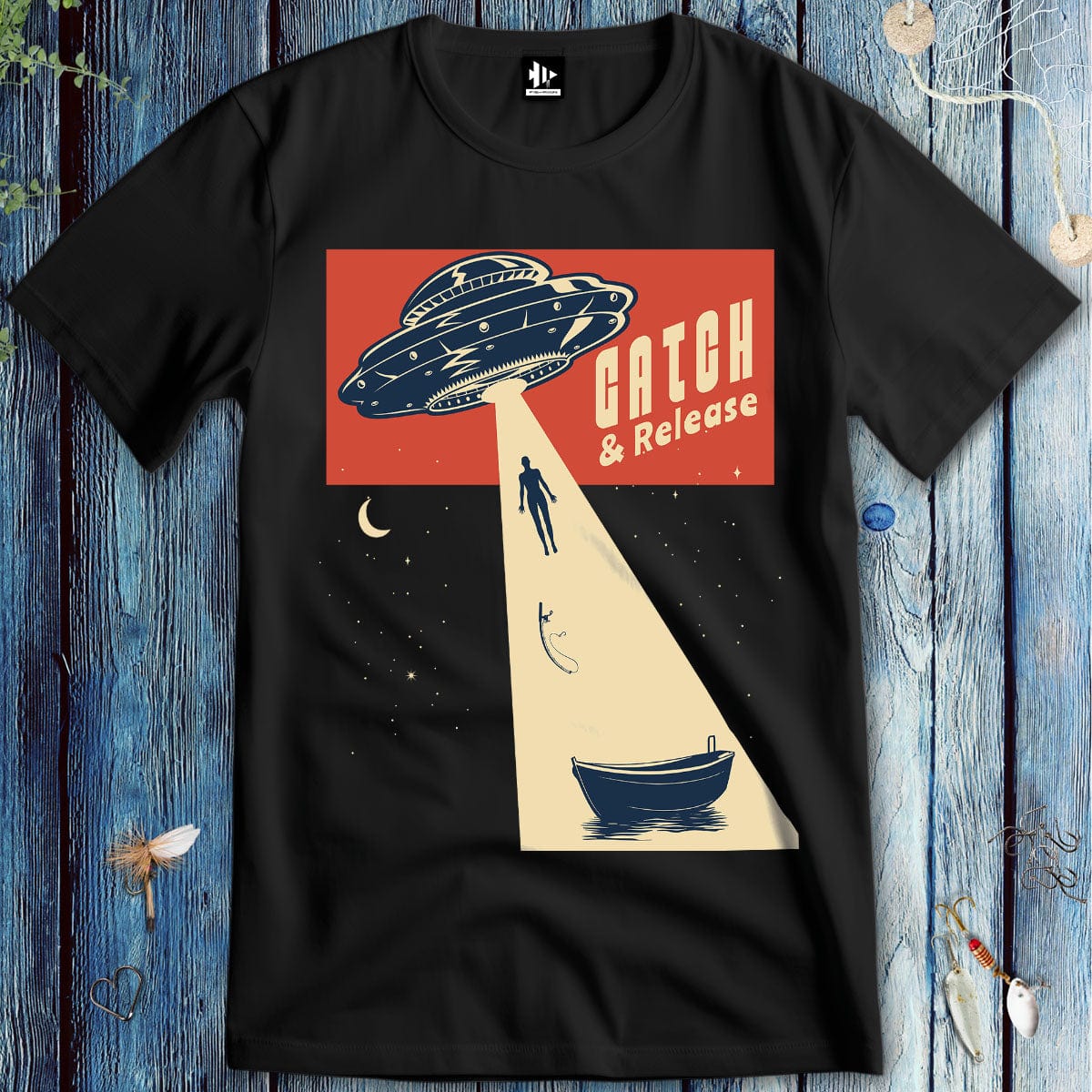 fish-room llc T-Shirt Black / S Catch & Release – UFO Edition T-Shirt