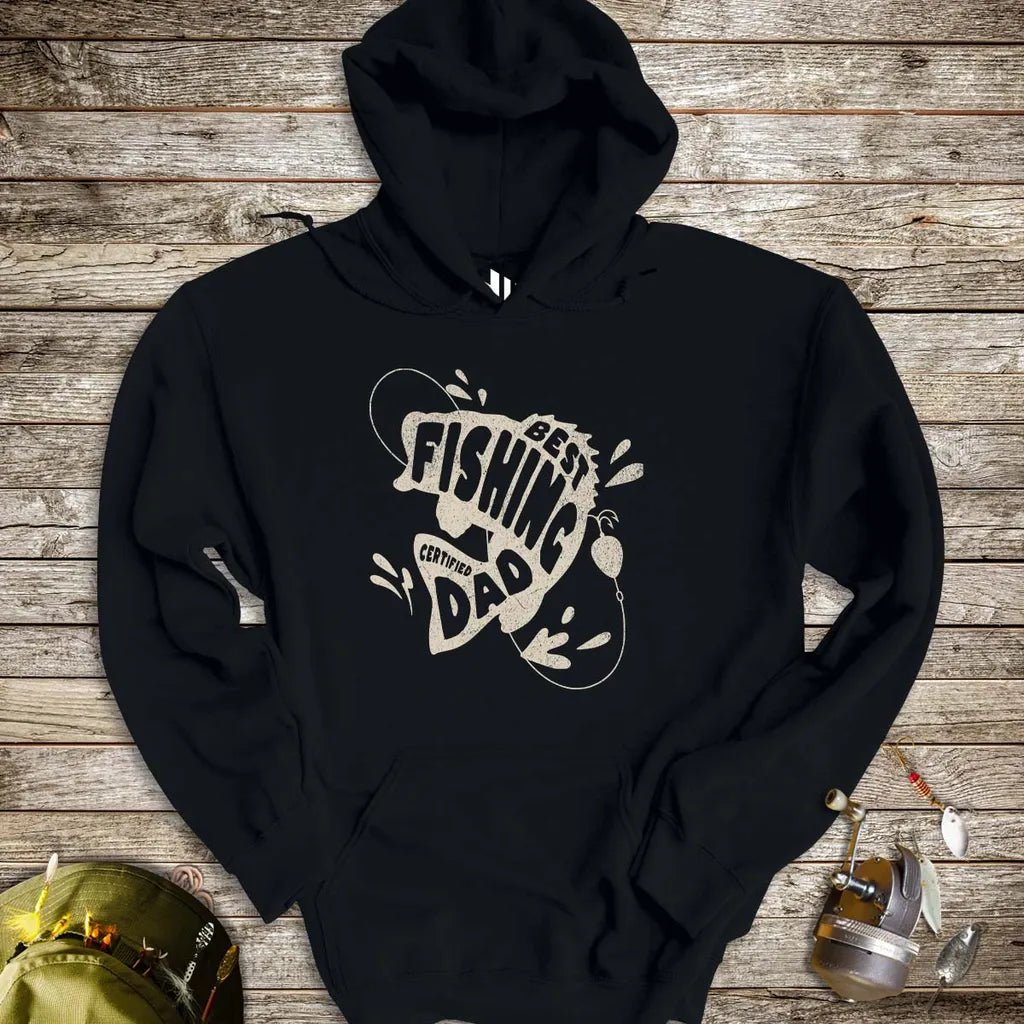 Certified Best Fishing Dad Hoodie - FISH - ROOM LLC