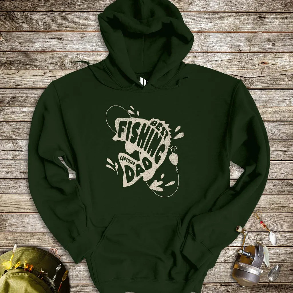 Certified Best Fishing Dad Hoodie - FISH - ROOM LLC