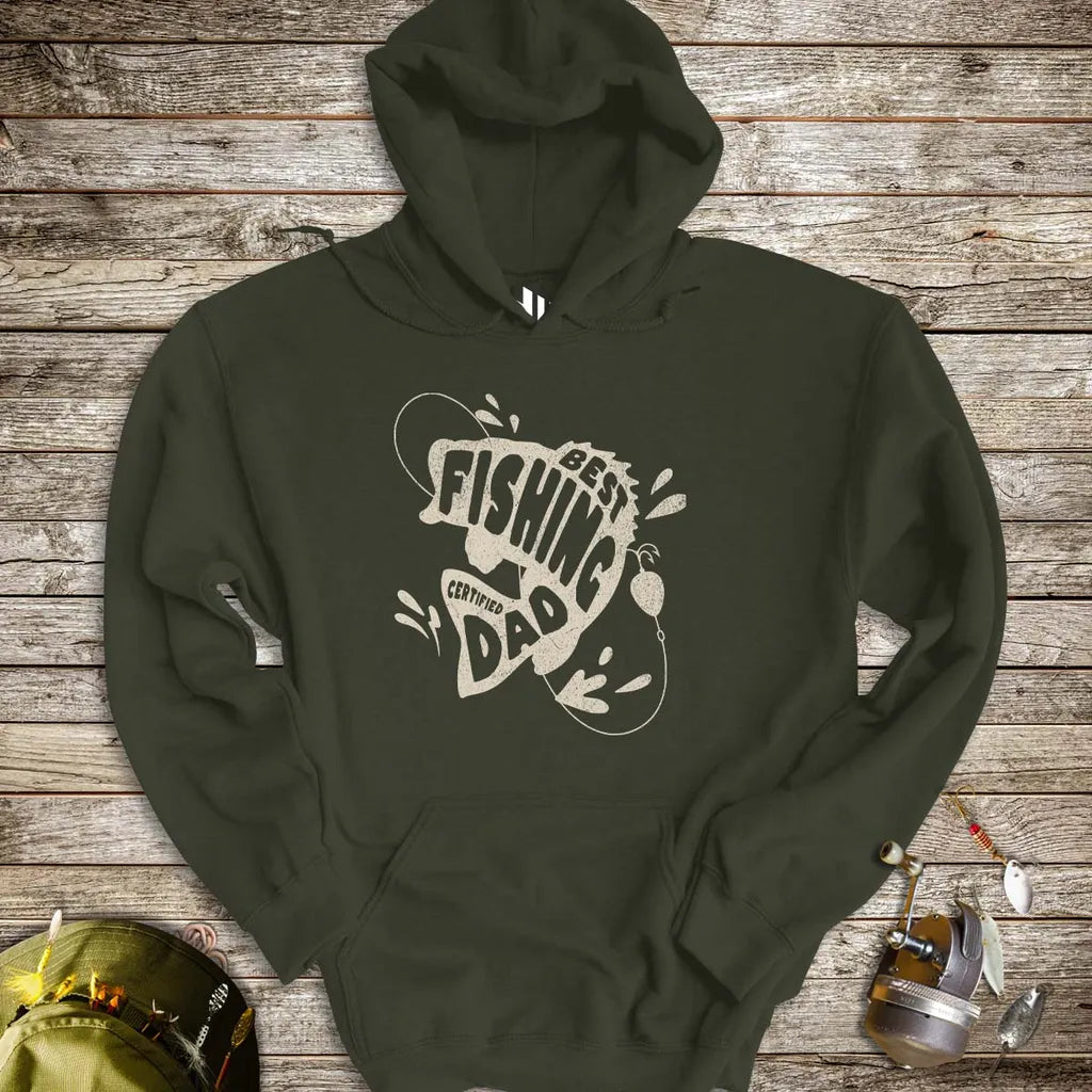 Certified Best Fishing Dad Hoodie - FISH - ROOM LLC