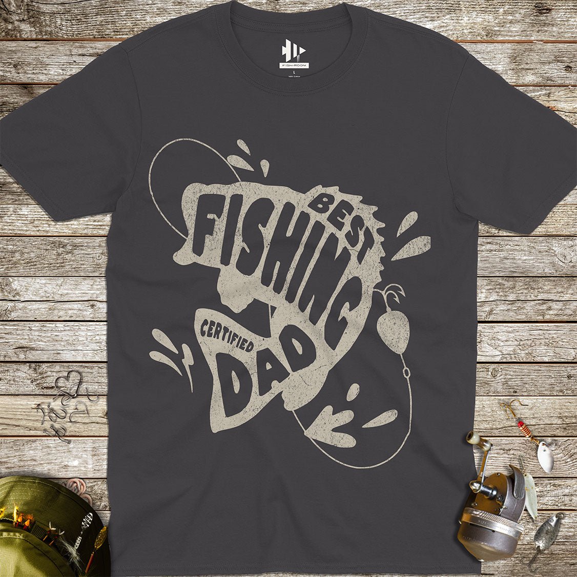Certified Best Fishing Dad Tee - FISH - ROOM LLC