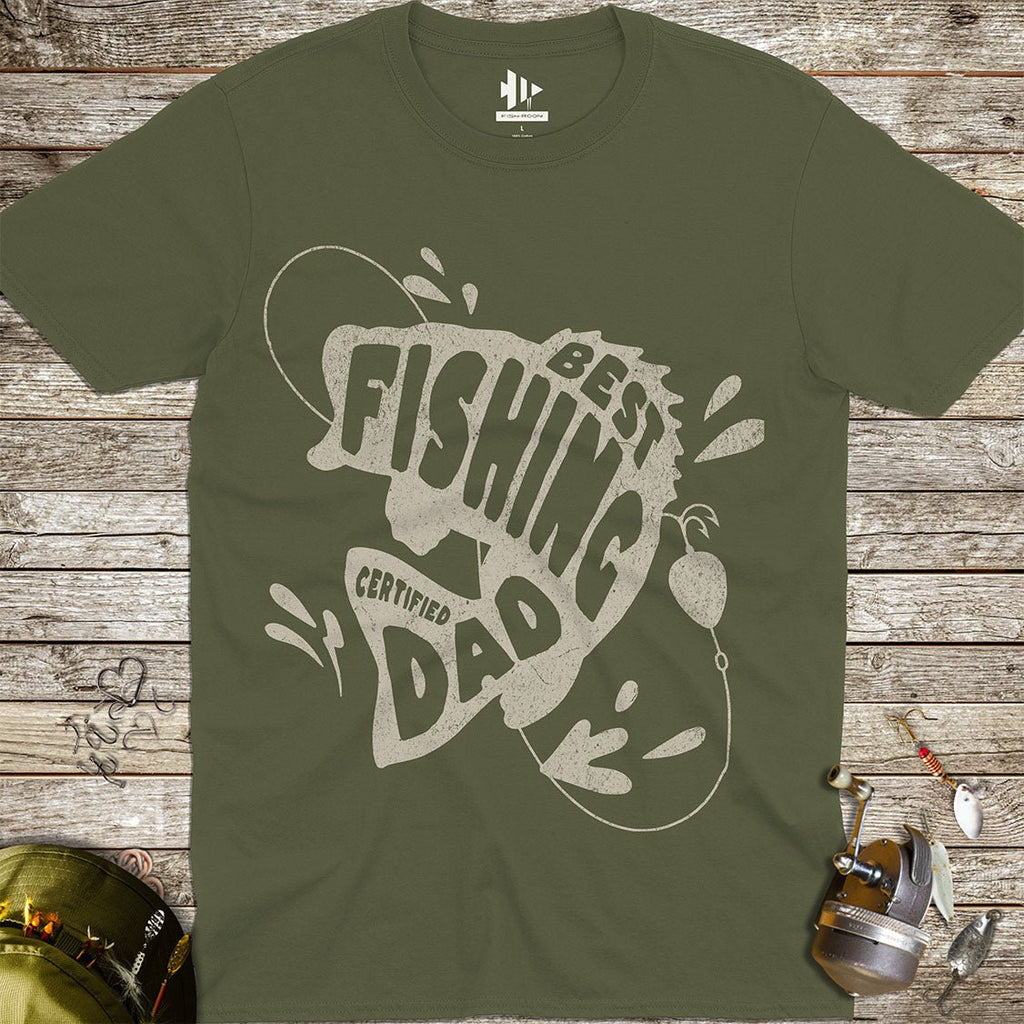 Certified Best Fishing Dad Tee - FISH - ROOM LLC