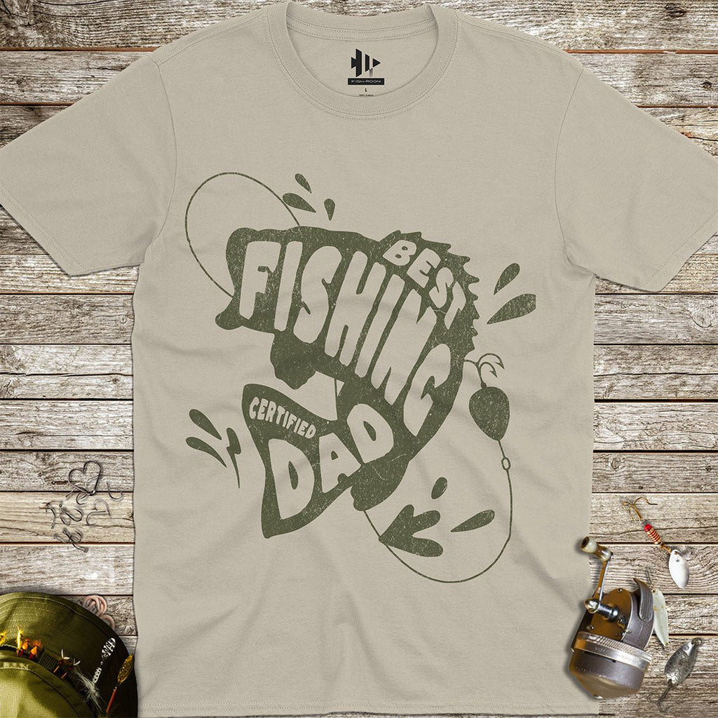 Certified Best Fishing Dad Tee - FISH - ROOM LLC