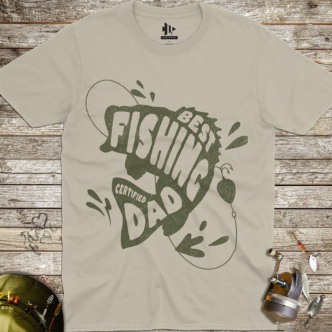 Certified Best Fishing Dad Tee - FISH - ROOM LLC