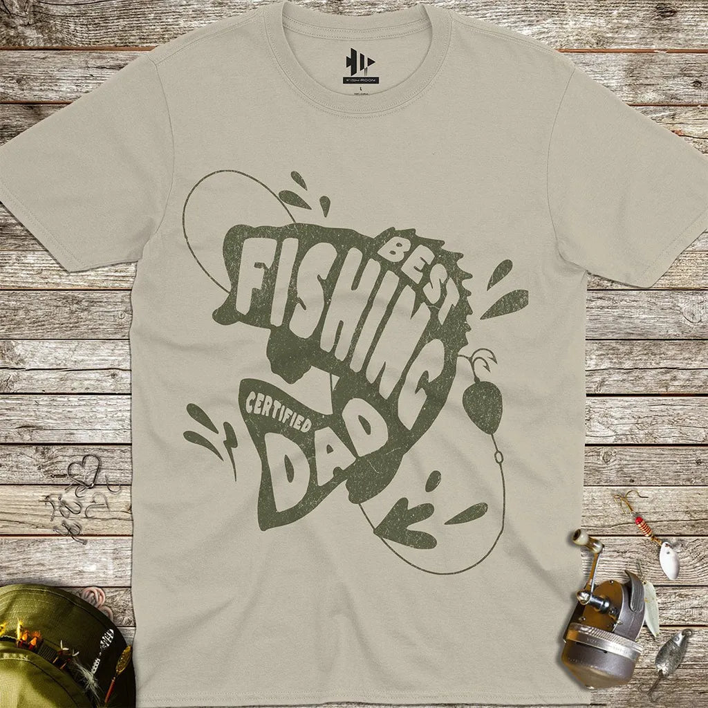 Certified Best Fishing Dad Tee - FISH - ROOM LLC