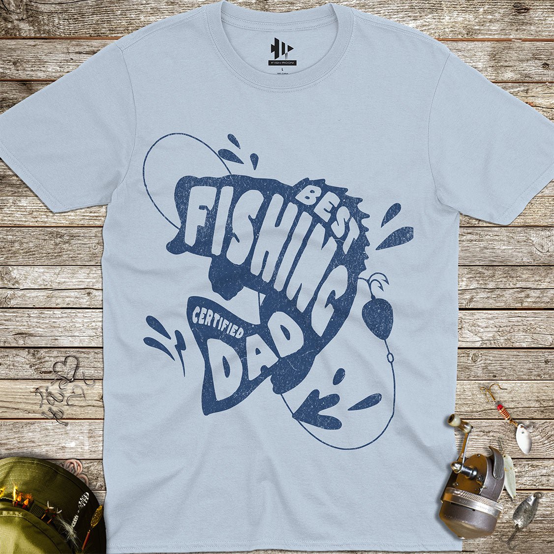 Certified Best Fishing Dad Tee - FISH - ROOM LLC