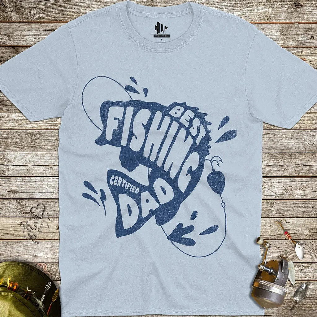Certified Best Fishing Dad Tee - FISH - ROOM LLC