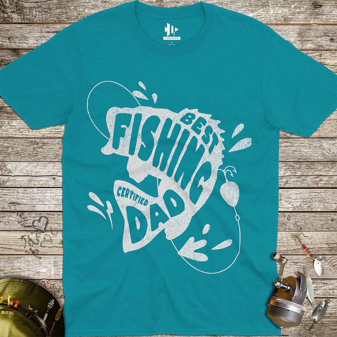 Certified Best Fishing Dad Tee - FISH - ROOM LLC
