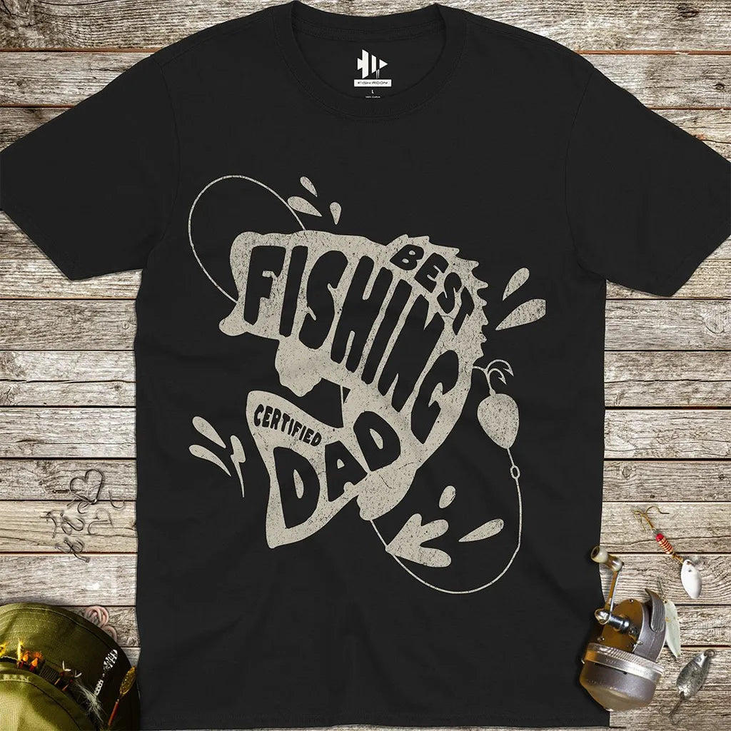 Certified Best Fishing Dad Tee - FISH - ROOM LLC
