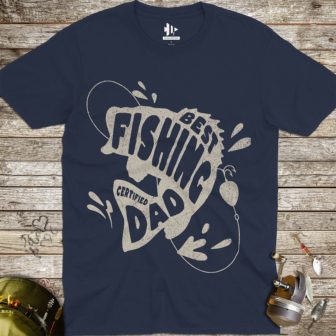 Certified Best Fishing Dad Tee - FISH - ROOM LLC