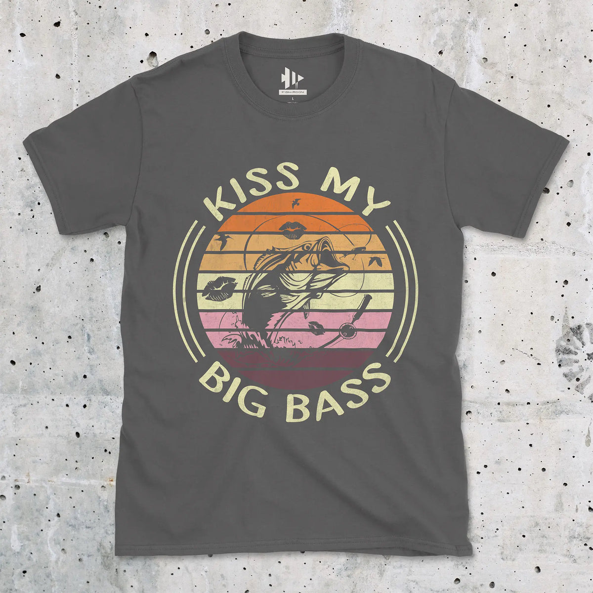 Charcoal, Kiss My Bass Tee – fish-room