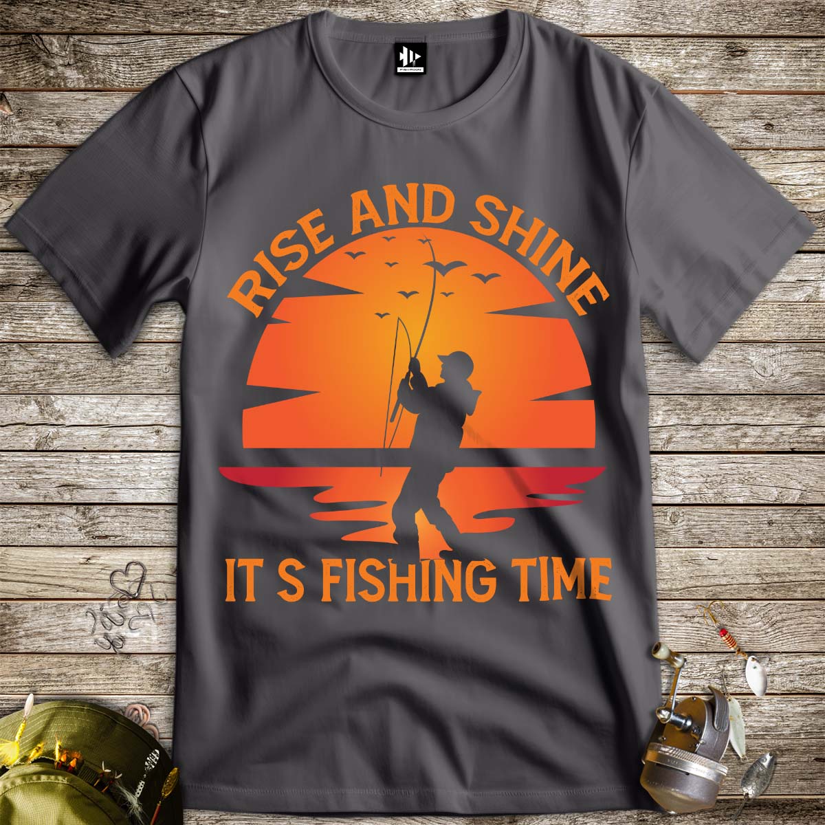 Rise and Shine Tee-funny fishing t shirt-FISH-ROOM LLC