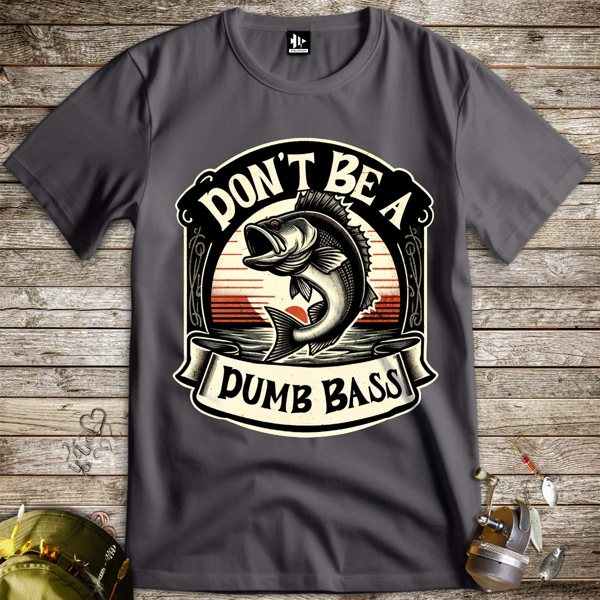 Don't Be a Dumb Bass Tee-funny fishing t shirt-FISH-ROOM LLC