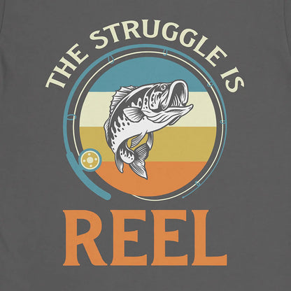 Charcoal, The Struggle Is Reel Tee – fish-room