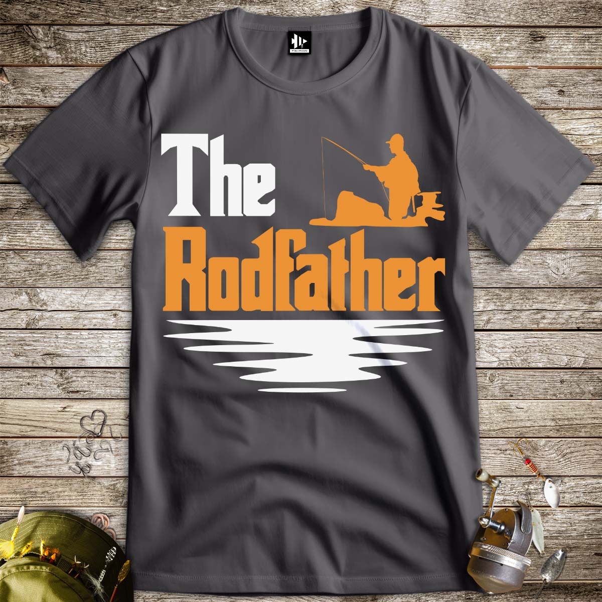 The Rodfather Tee-funny fishing t shirt-FISH-ROOM LLC