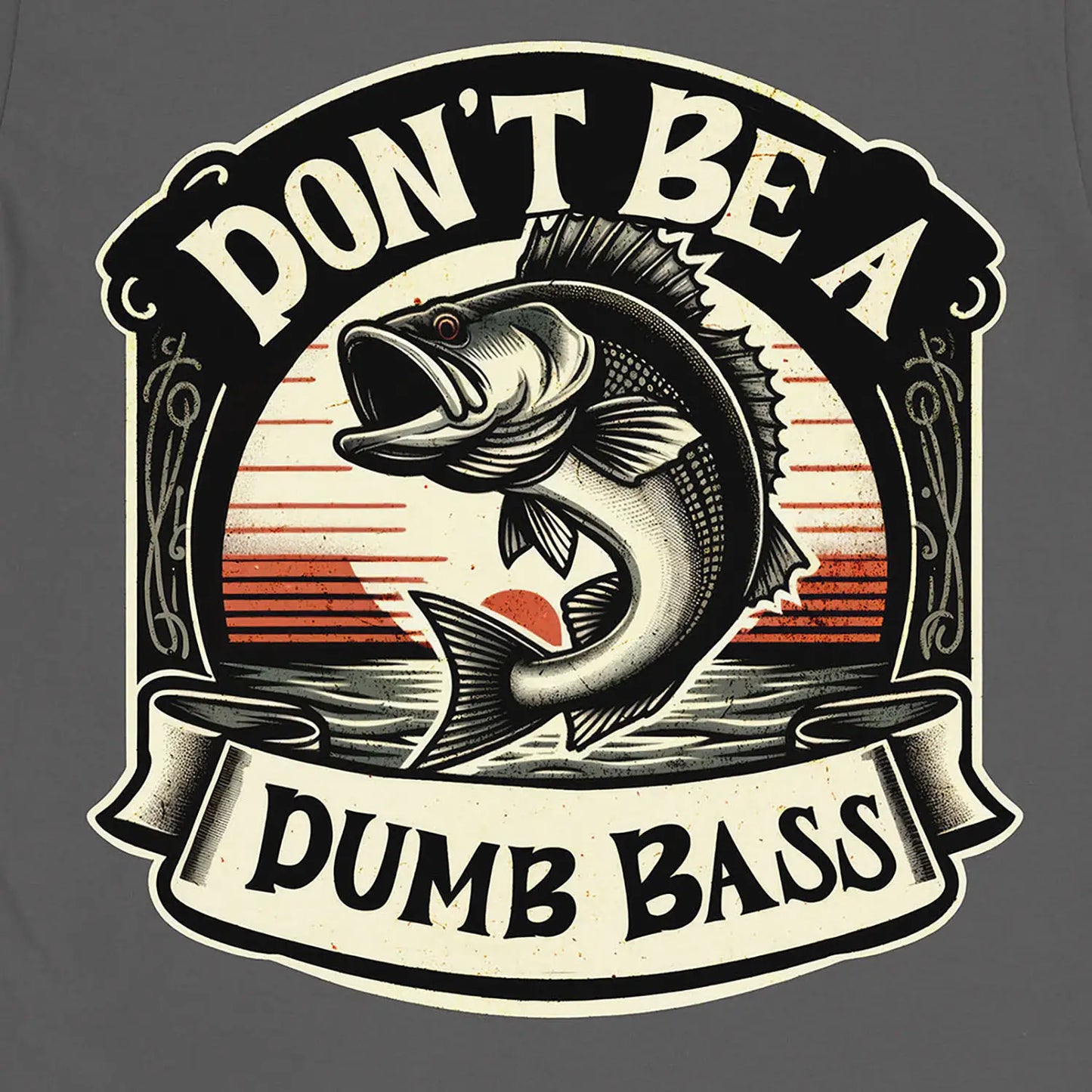 Charcoal, Don't Be a Dumb Bass Tee – fish-room