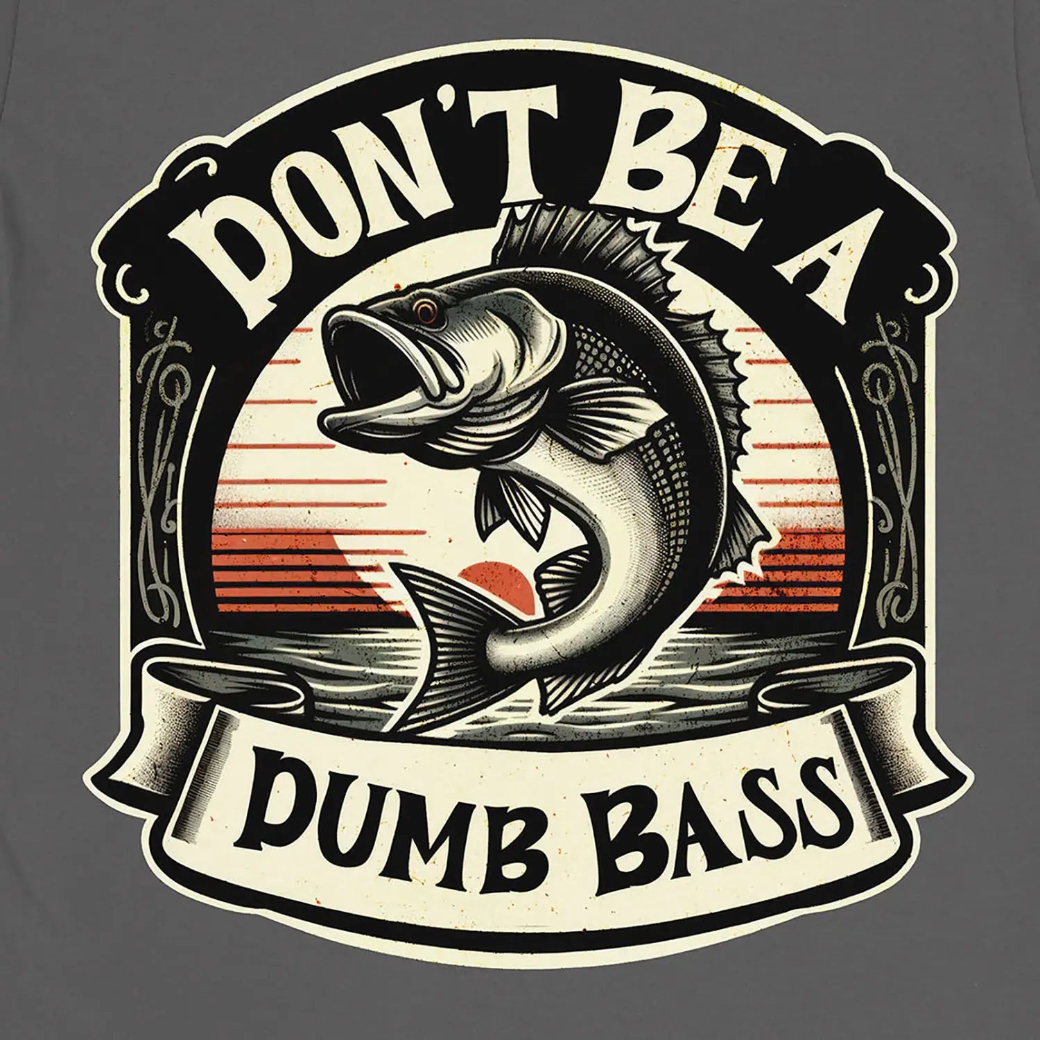 Charcoal, Don't Be a Dumb Bass Tee – fish-room