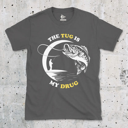 Charcoal, The Tug Is My Drug Tee – fish-room