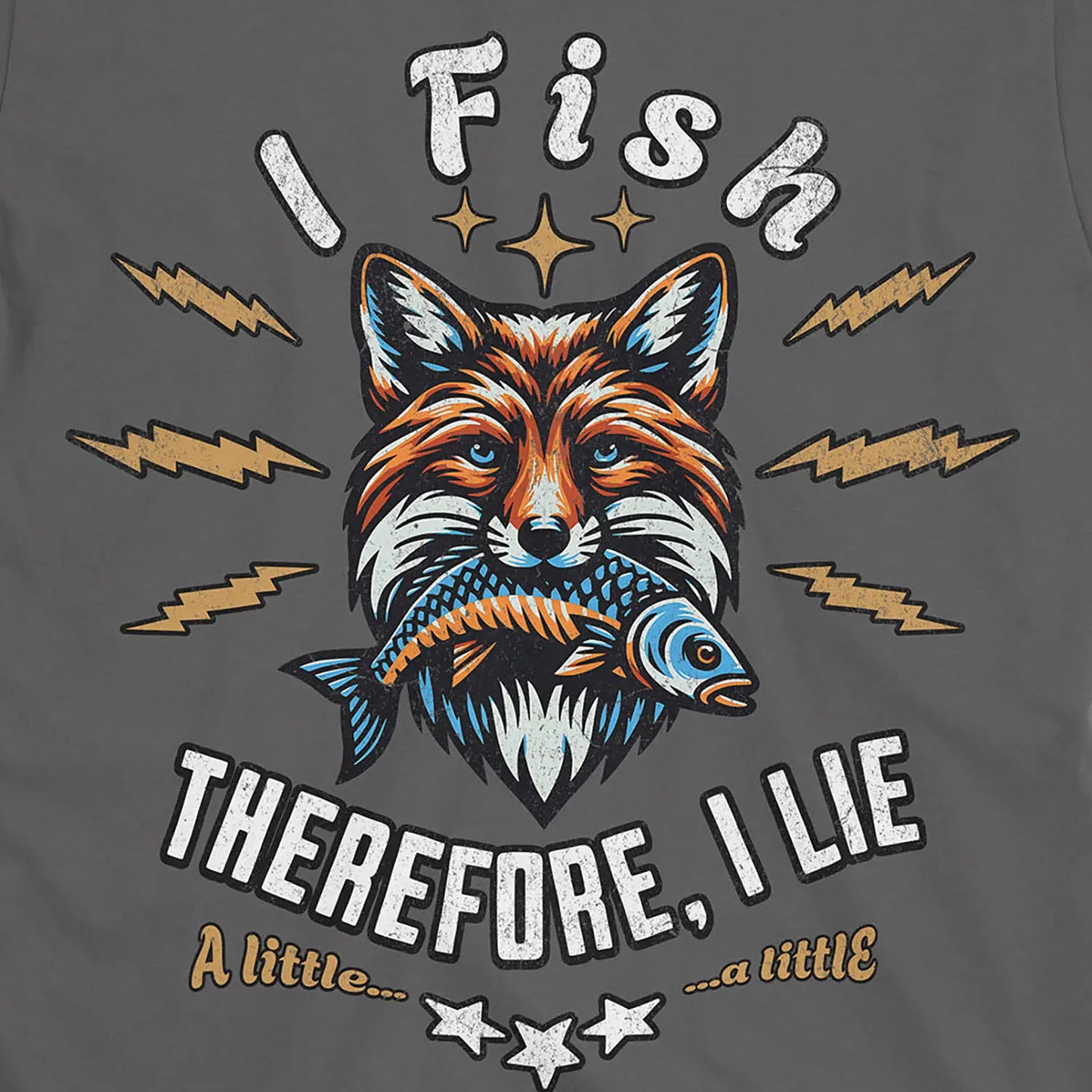 Charcoal, I Fish, Therefore I Lie... A Little Tee – fish-room