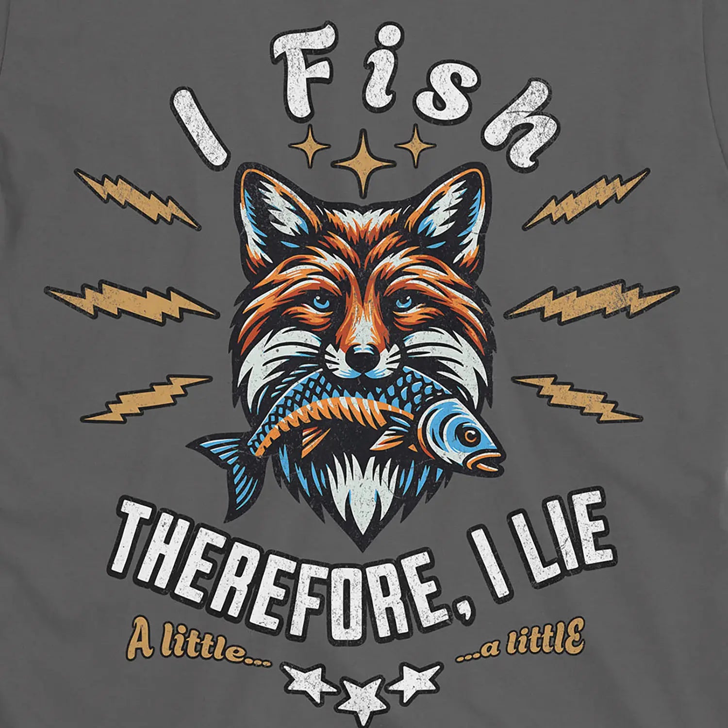 Charcoal, I Fish, Therefore I Lie... A Little Tee – fish-room