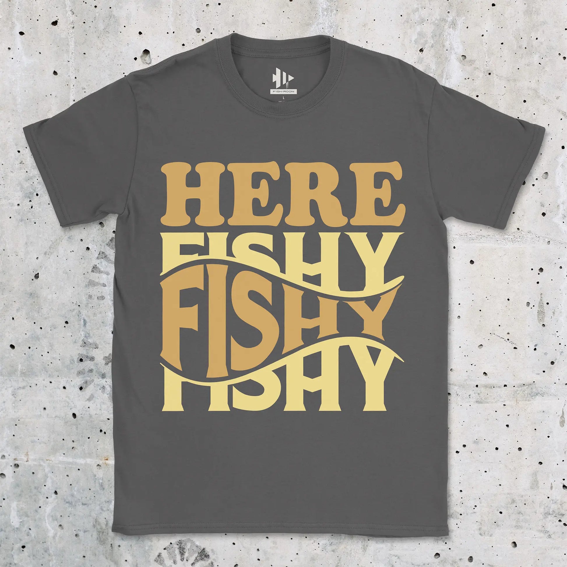 Charcoal, Here Fishy Fishy Tee – fish-room