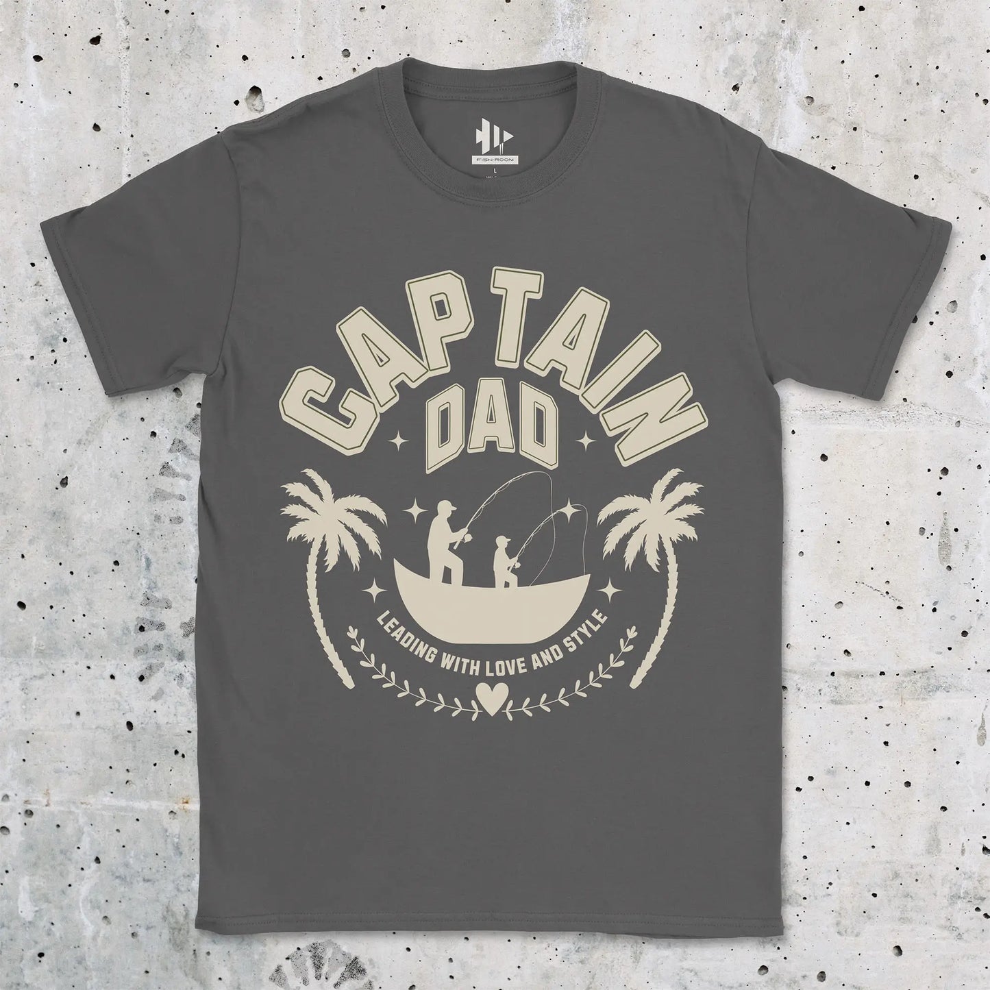 Charcoal, Captain Dad Tee – fish-room