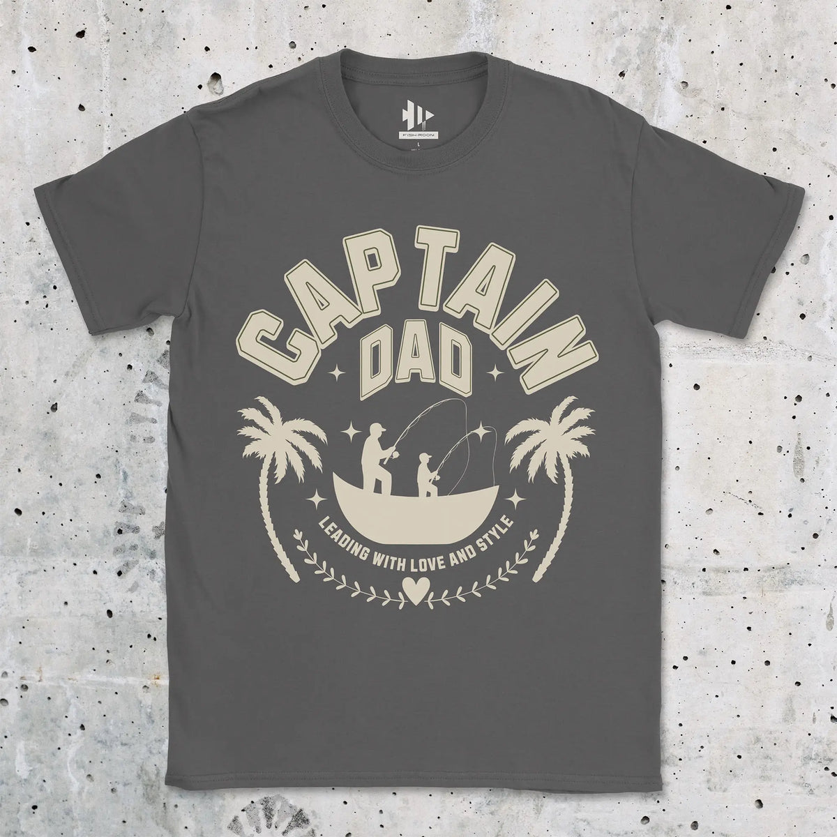 Charcoal, Captain Dad Tee – fish-room