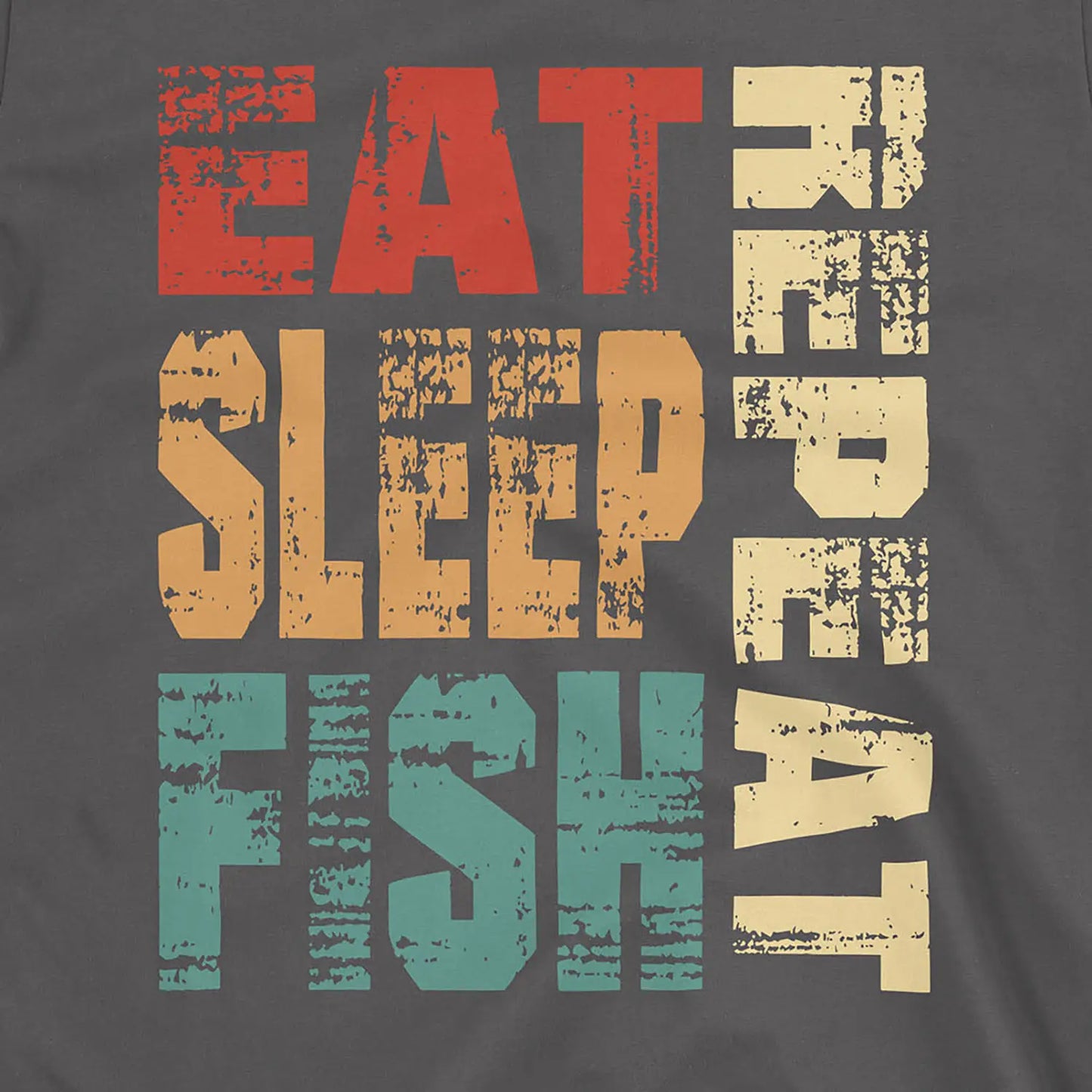 Charcoal, Eat Sleep Fish Repeat  Tee – fish-room