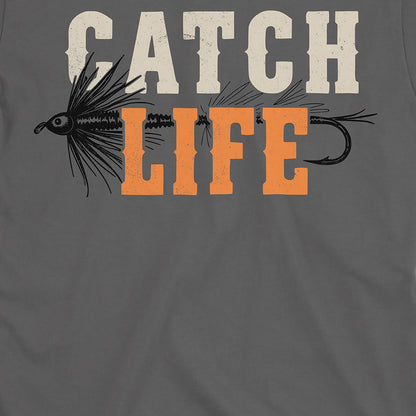 Charcoal, Catch Life Tee – fish-room