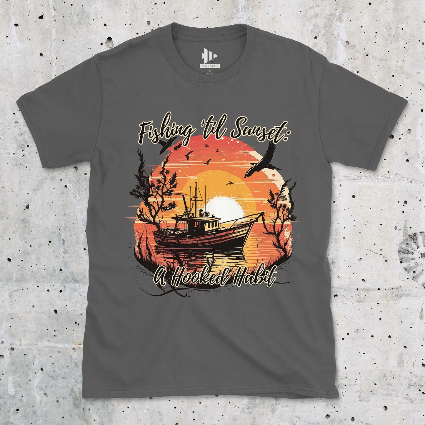 Charcoal, Fishing 'til Sunset Tee – fish-room