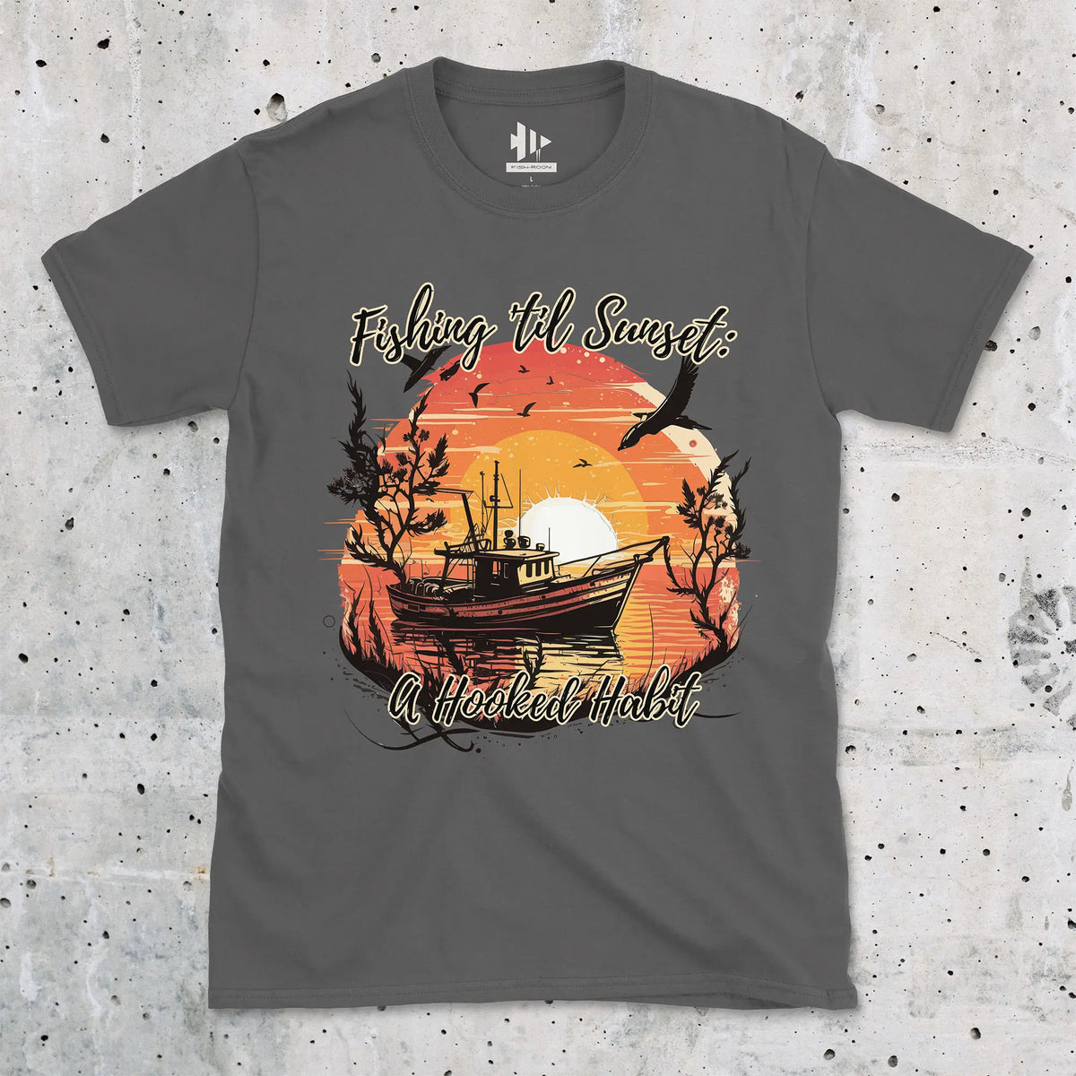 Charcoal, Fishing 'til Sunset Tee – fish-room