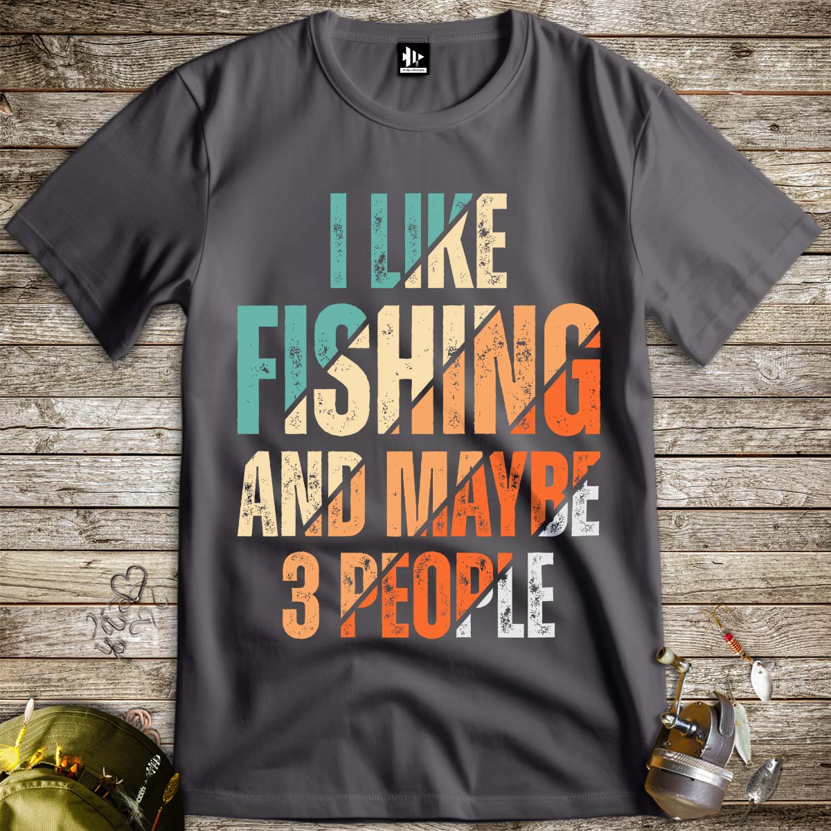 I Like Fishing and Maybe 3 People Tee-funny fishing t shirt-FISH-ROOM LLC