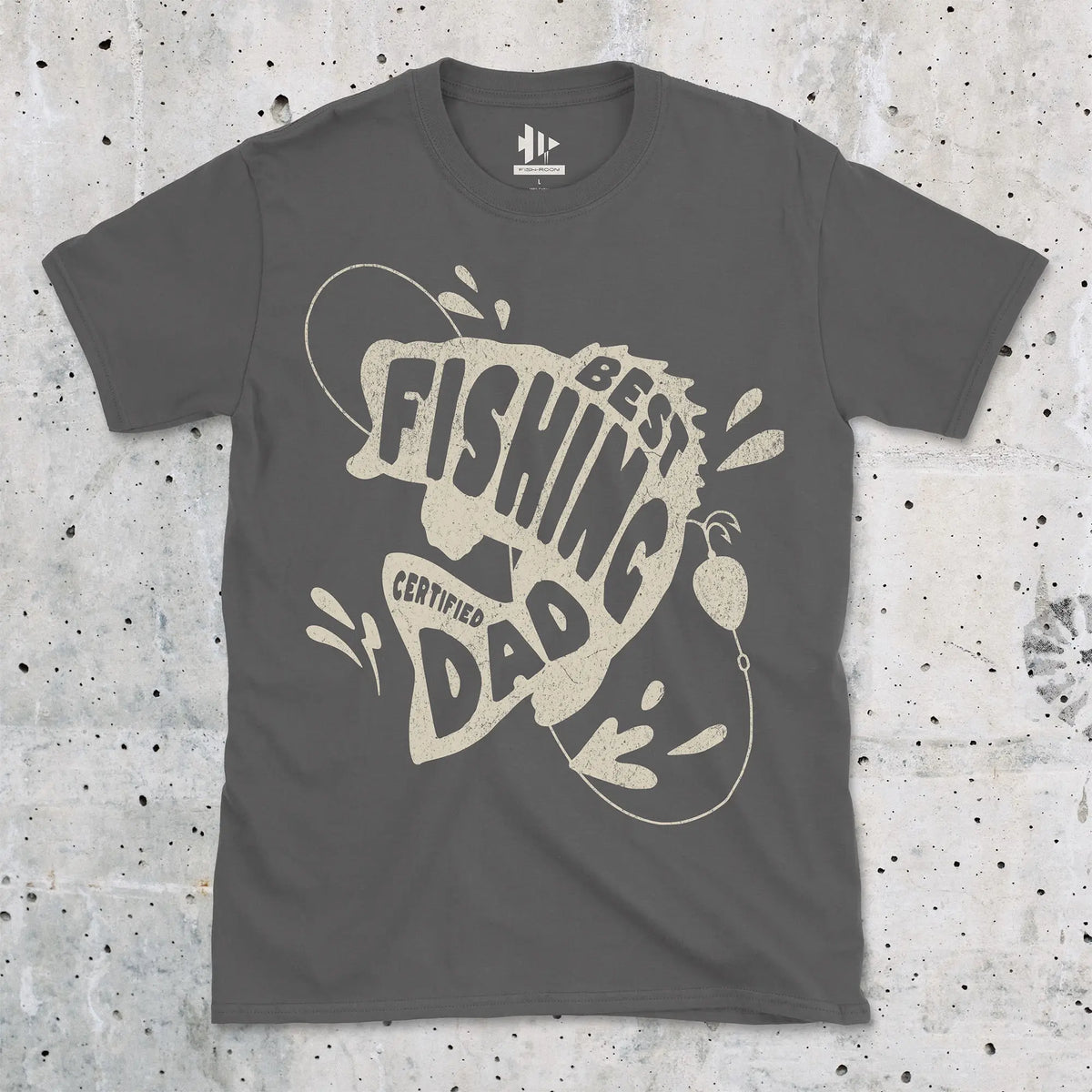 Charcoal, Certified Best Fishing Dad Tee – fish-room