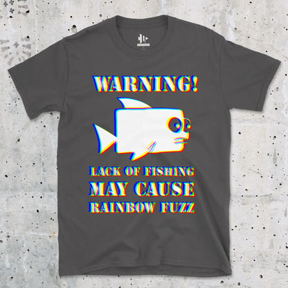 Charcoal, Lack of Fishing May Cause Rainbow Fuzz Tee – fish-room