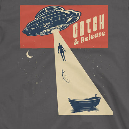 Catch & Release – UFO Edition Tee Charcoal T-Shirt