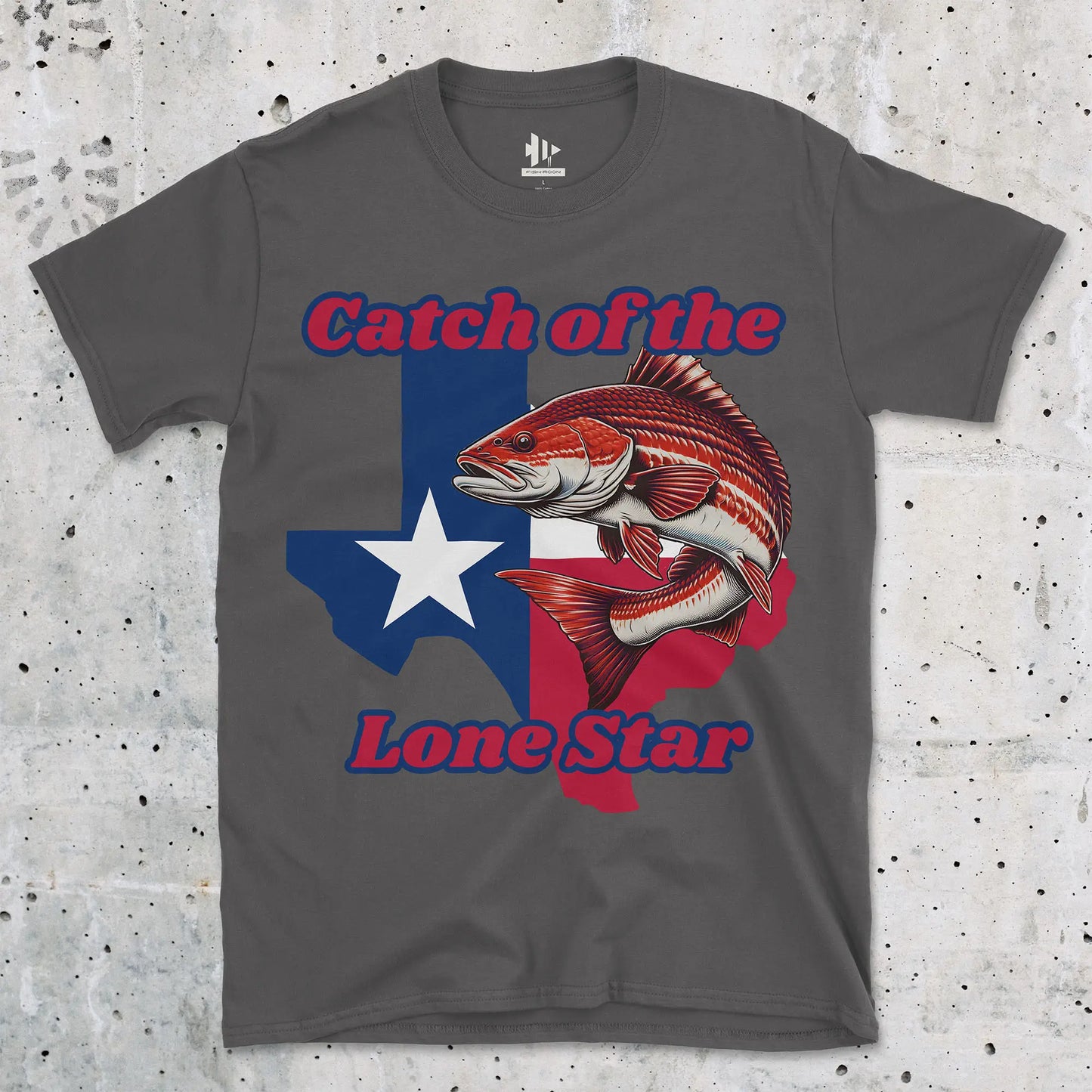 Charcoal, Catch of the Lone Star Tee – fish-room
