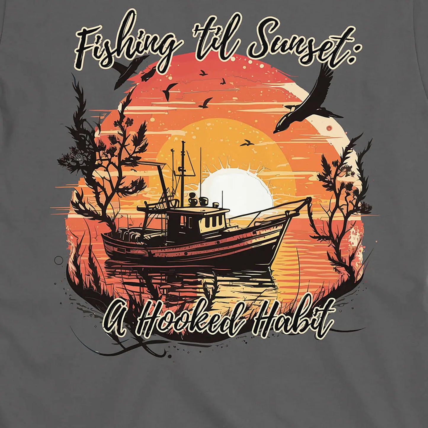 Charcoal, Fishing 'til Sunset Tee – fish-room