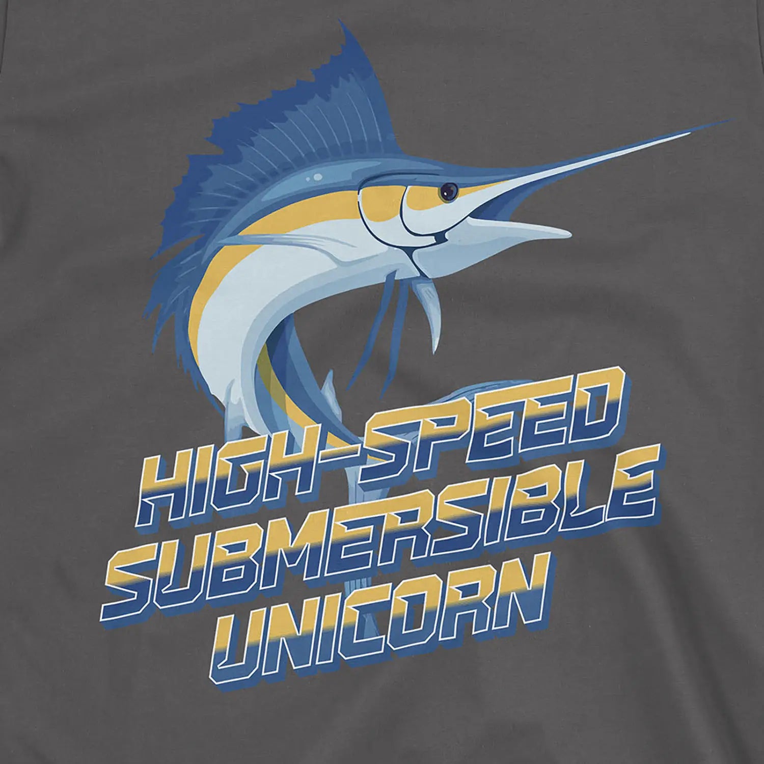 Charcoal, High-Speed Submersible Unicorn Tee – fish-room