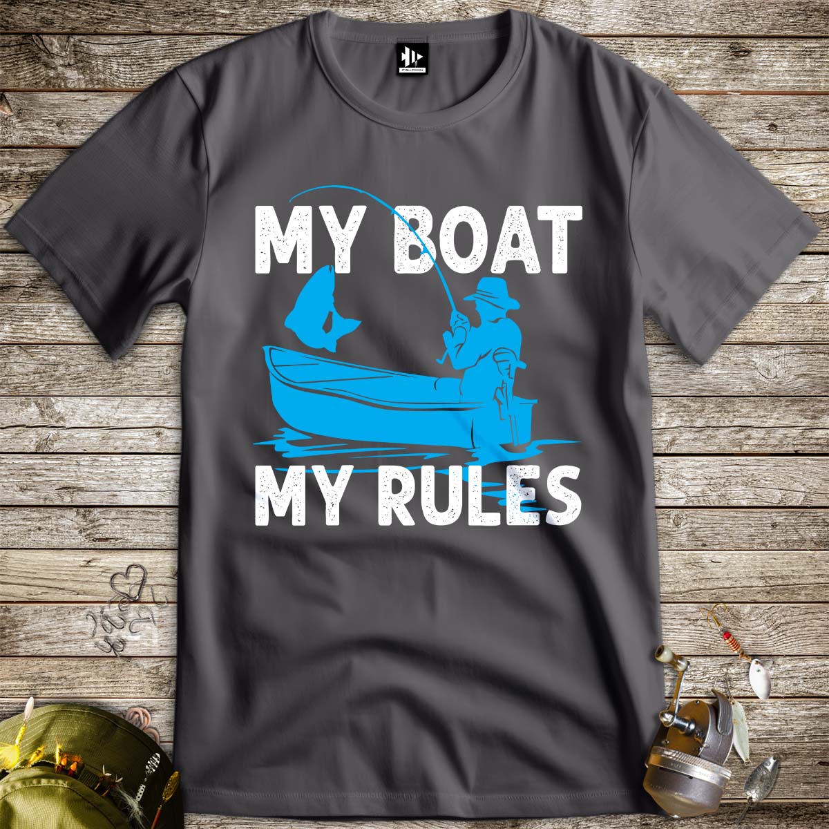 My Boat My Rules Tee-funny fishing t shirt-FISH-ROOM LLC