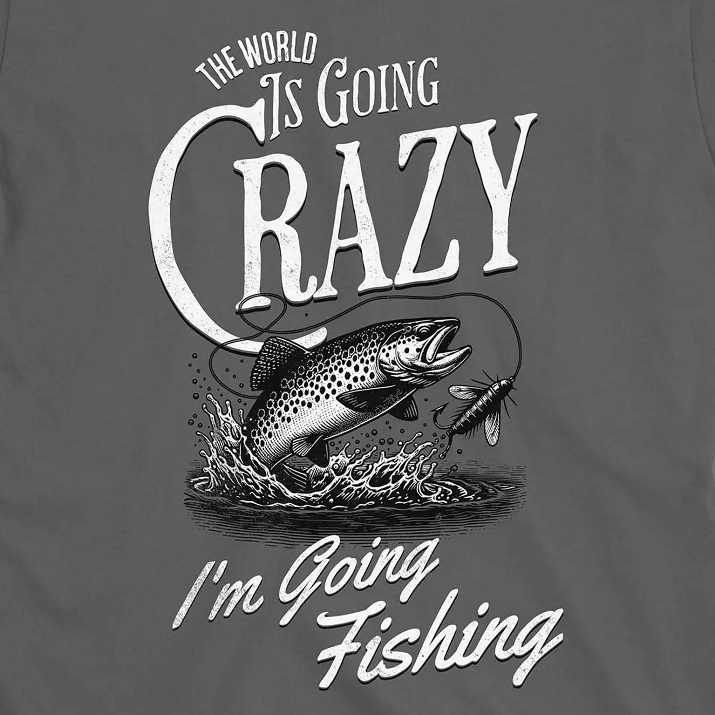 Charcoal, The World Is Going Crazy Tee – fish-room