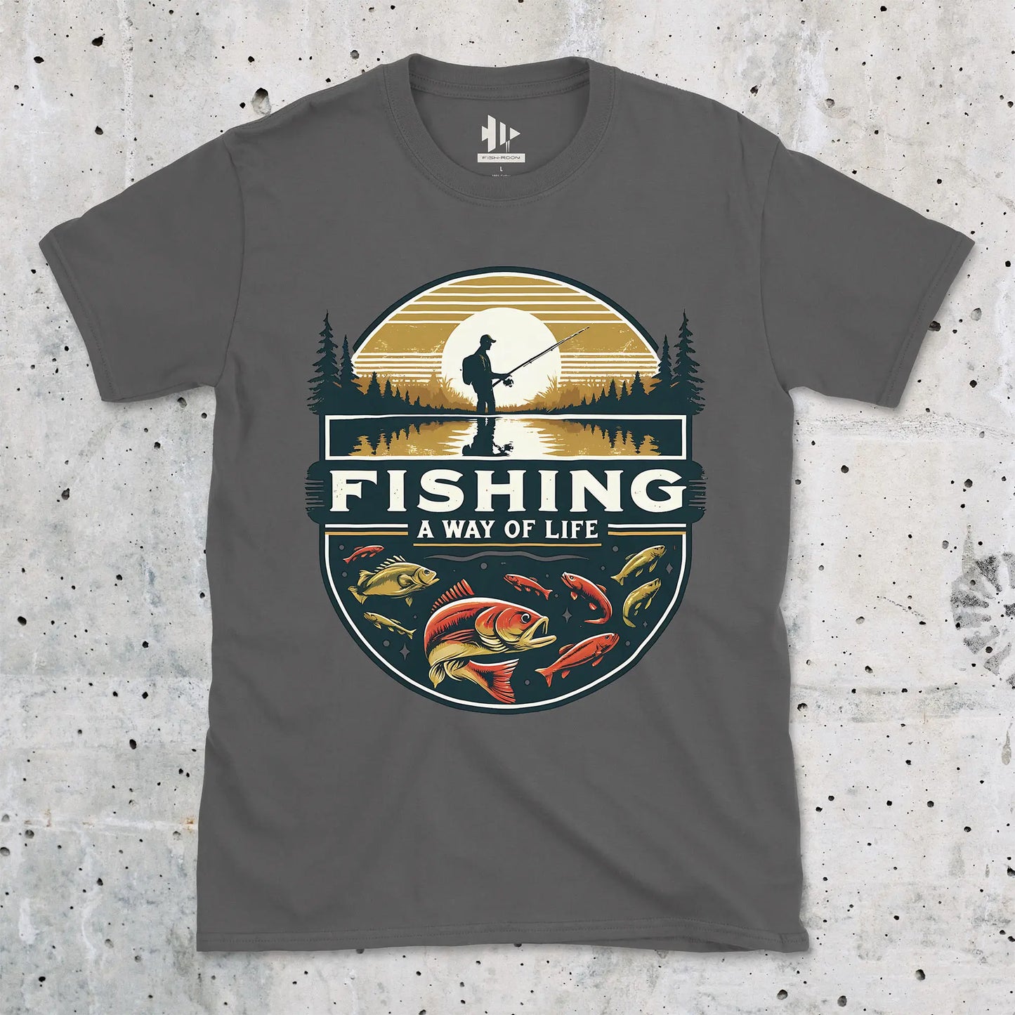 Charcoal, Fishing, Way of Life Tee – fish-room