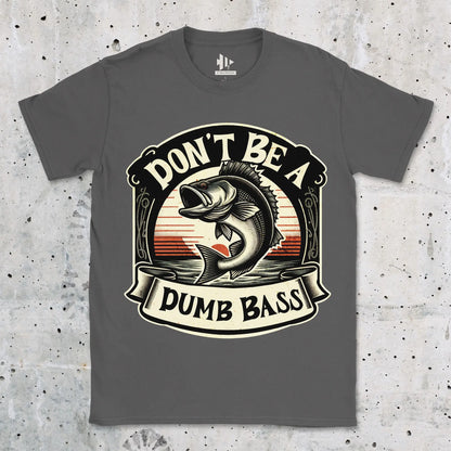 Charcoal, Don't Be a Dumb Bass Tee – fish-room