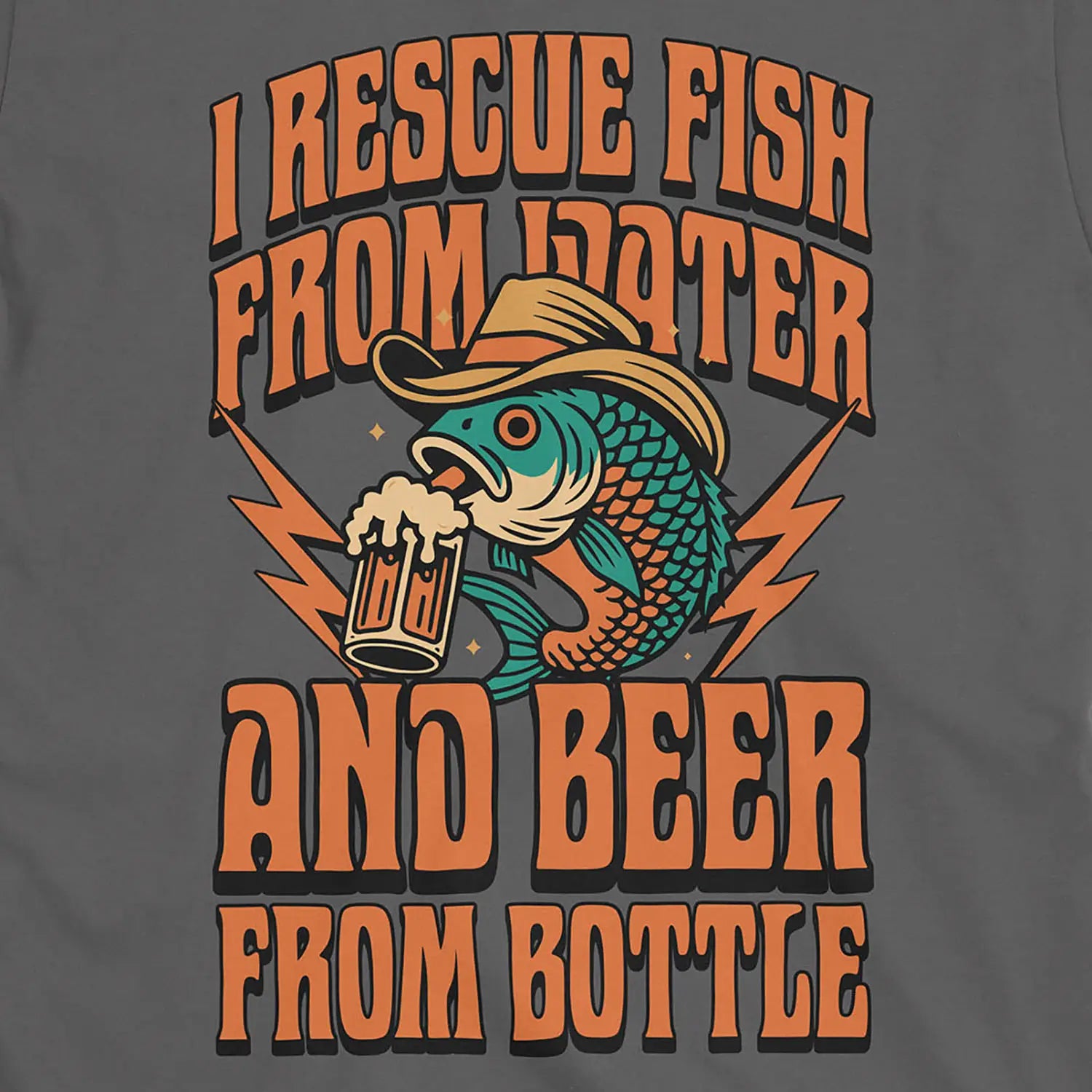 Beer & Bass – Classic Combo Tee Charcoal T-Shirt