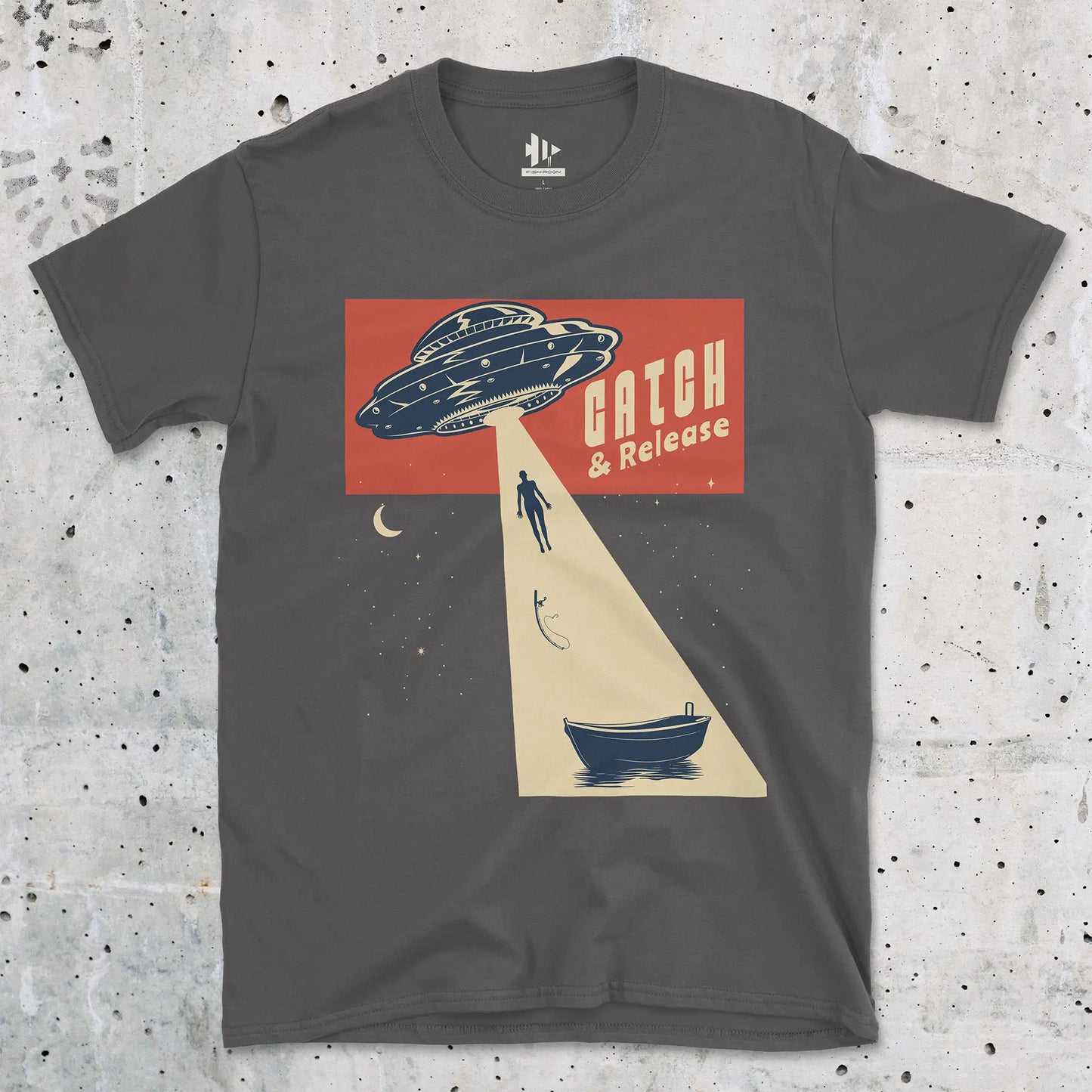 Catch & Release – UFO Edition Tee Charcoal T-Shirt