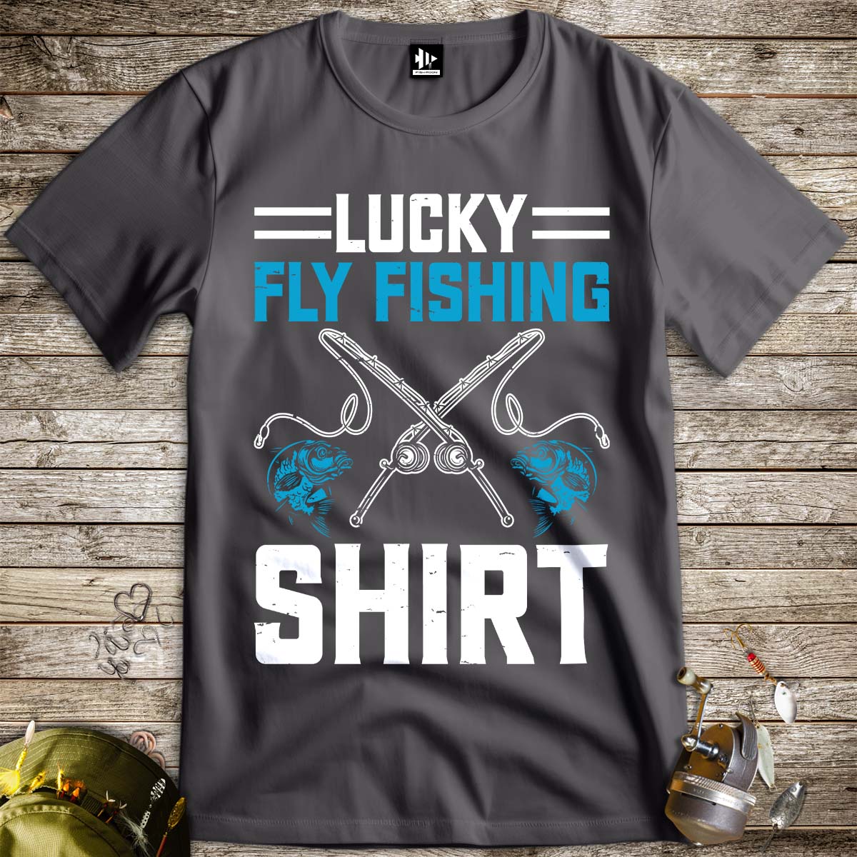 Lucky Fly Fishing Tee-funny fishing t shirt-FISH-ROOM LLC