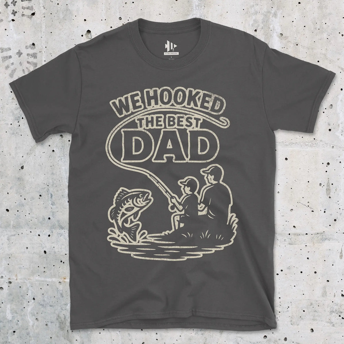 Charcoal, We Hooked the Best Dad Tee – fish-room